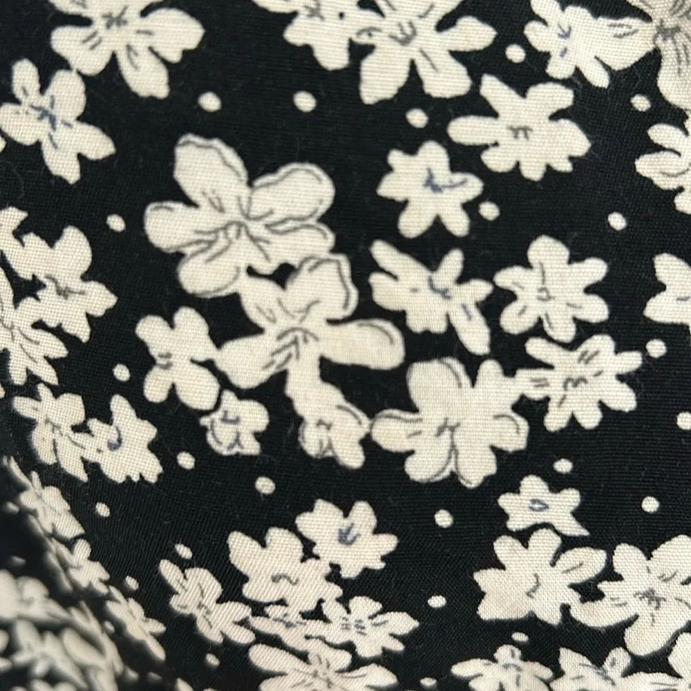 Vintage Style New York Floral Black and White Romper